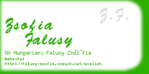 zsofia falusy business card